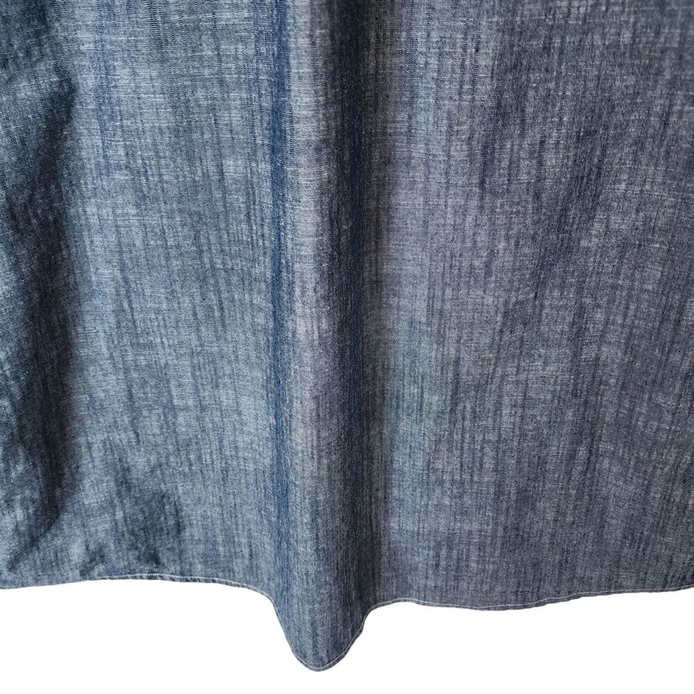 Dubinik XL Customized Version Denim Chambray Shirt Blue Long Sleeve Cotton Panda - Picture 9 of 16